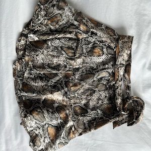 Zara Snake Print Mini Skirt